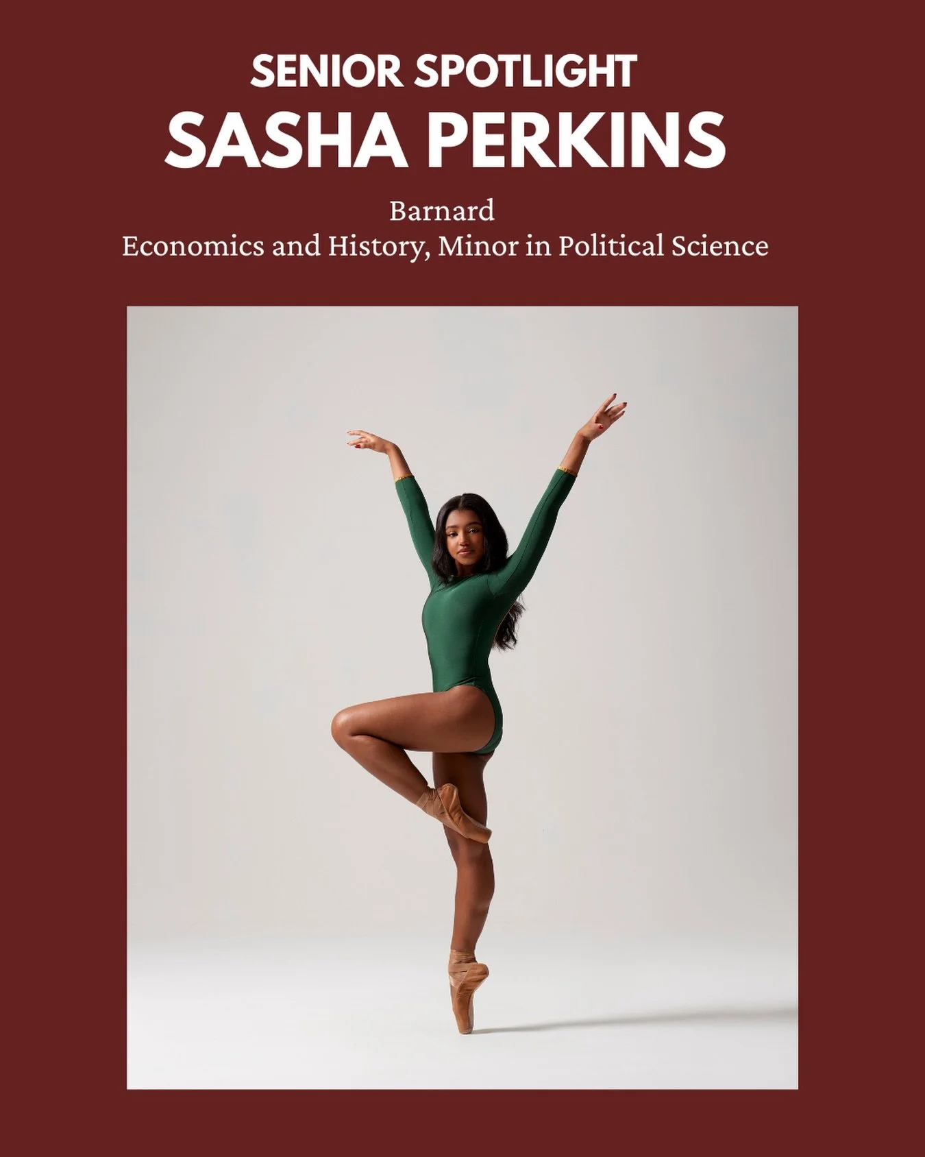 See Sasha perform as a soloist in Balanchine&rsquo;s &ldquo;Concerto Barocco&rdquo; on Saturday, April 25th!

Tickets available at the link in bio

Sasha&rsquo;s favorite CBC memory: &ldquo;Freshman year not having gone to the CBC fall audition, I wa