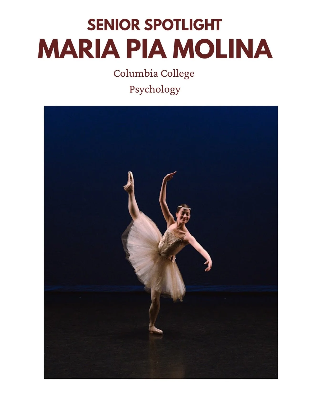 Maria performs in George Balanchine&rsquo;s &ldquo;Concerto Barocco&rdquo; for the Spring Gala!

Tickets available at the link in bio

Maria&rsquo;s favorite CBC memory: &ldquo;Performing with my friends and having all their good vibes onstage&rdquo;