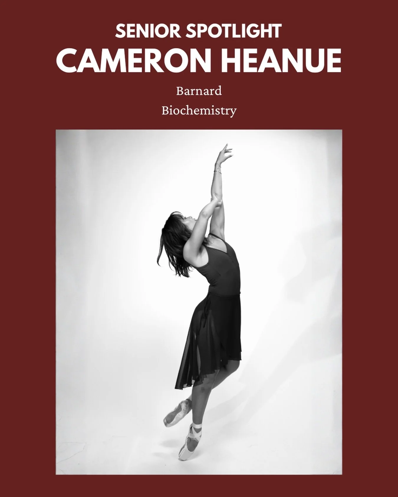 Come support Cameron next Saturday as she performs in a new work by student choreographer Isabella Llorens!

Tickets available at the link in bio

Cameron&rsquo;s favorite CBC memory: &ldquo;Copying Sasha, but my favorite memory is also not auditioni