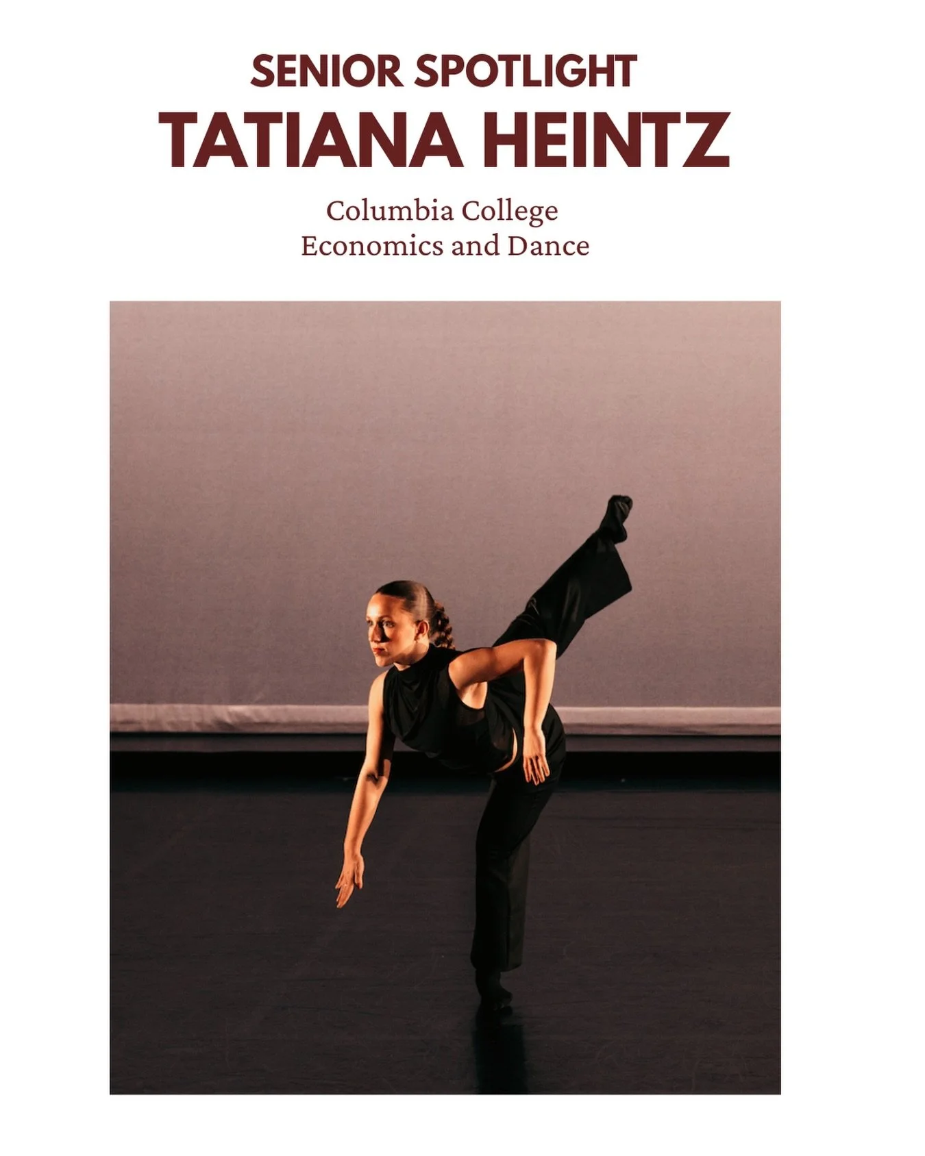 Tatiana performs in pieces by Jacob Glendenning and Isabella Llorens next Saturday at the Spring Gala!

Tickets available at the link in bio. 

Tatiana&rsquo;s favorite CBC memory: &ldquo;Getting the opportunity to choreograph my first work ever as C