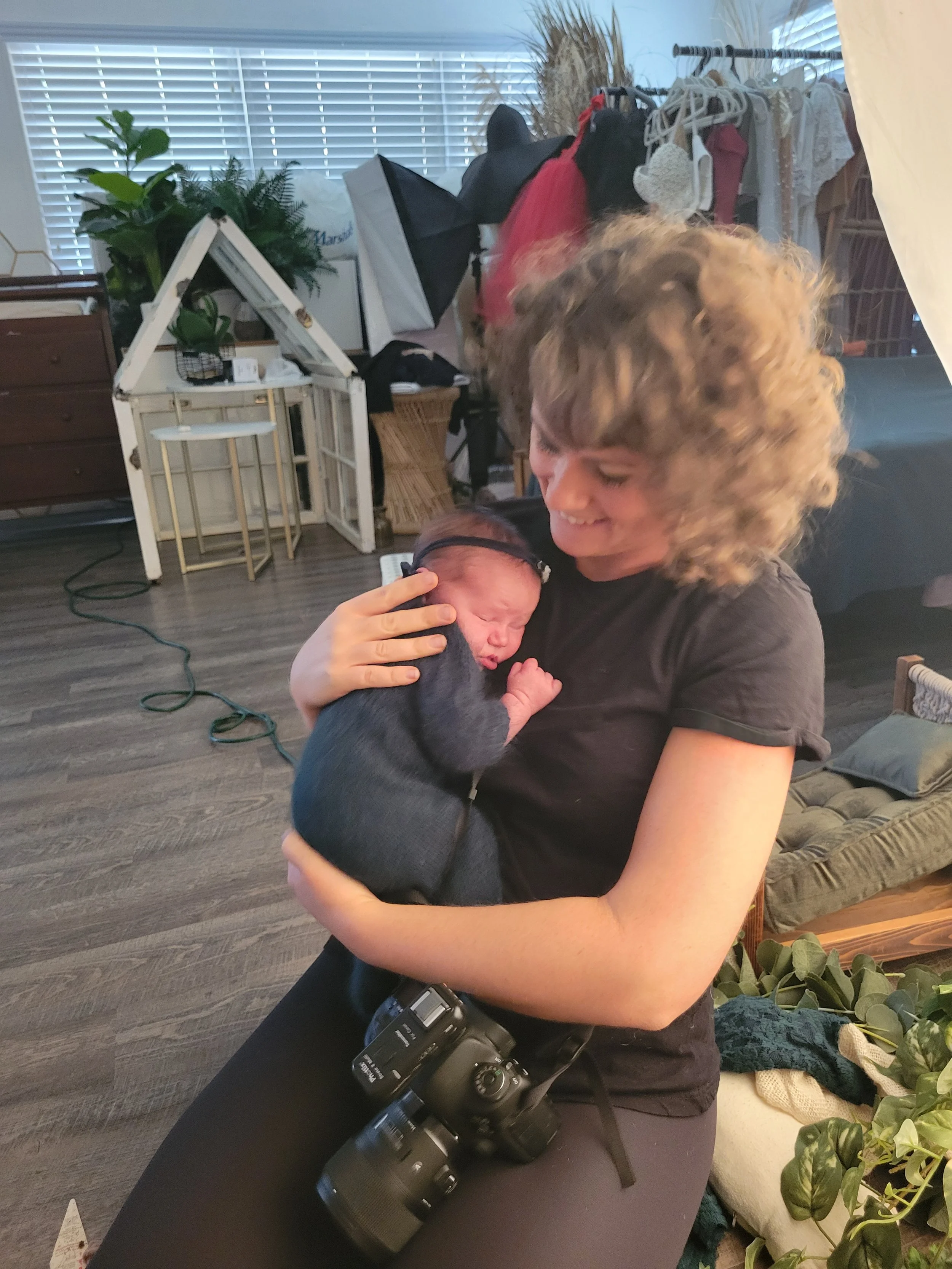 IVF baby during newborn photo shoot in JAX, Florida with IVF photographer in private studio.