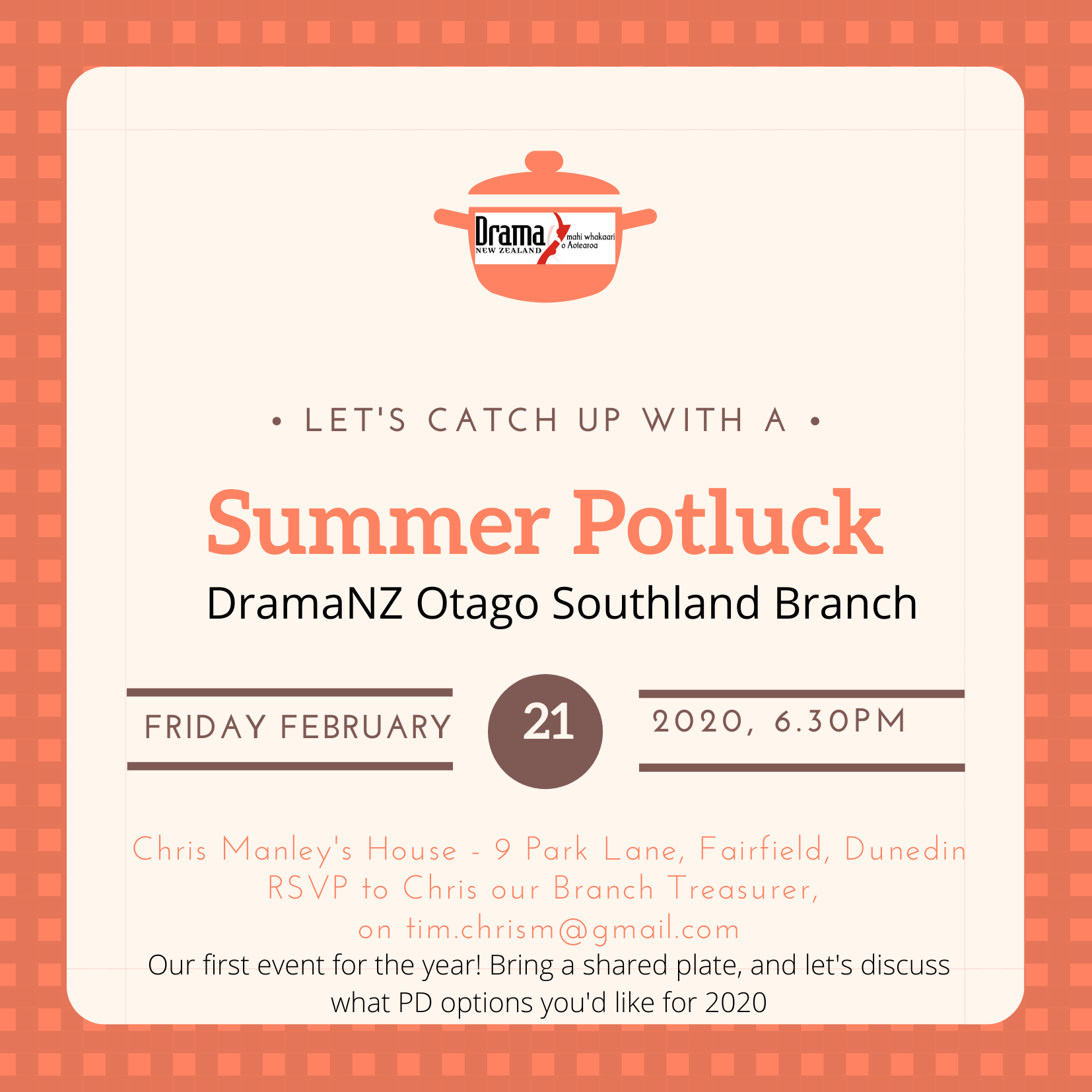 Otago/Southland Summer PotLuck