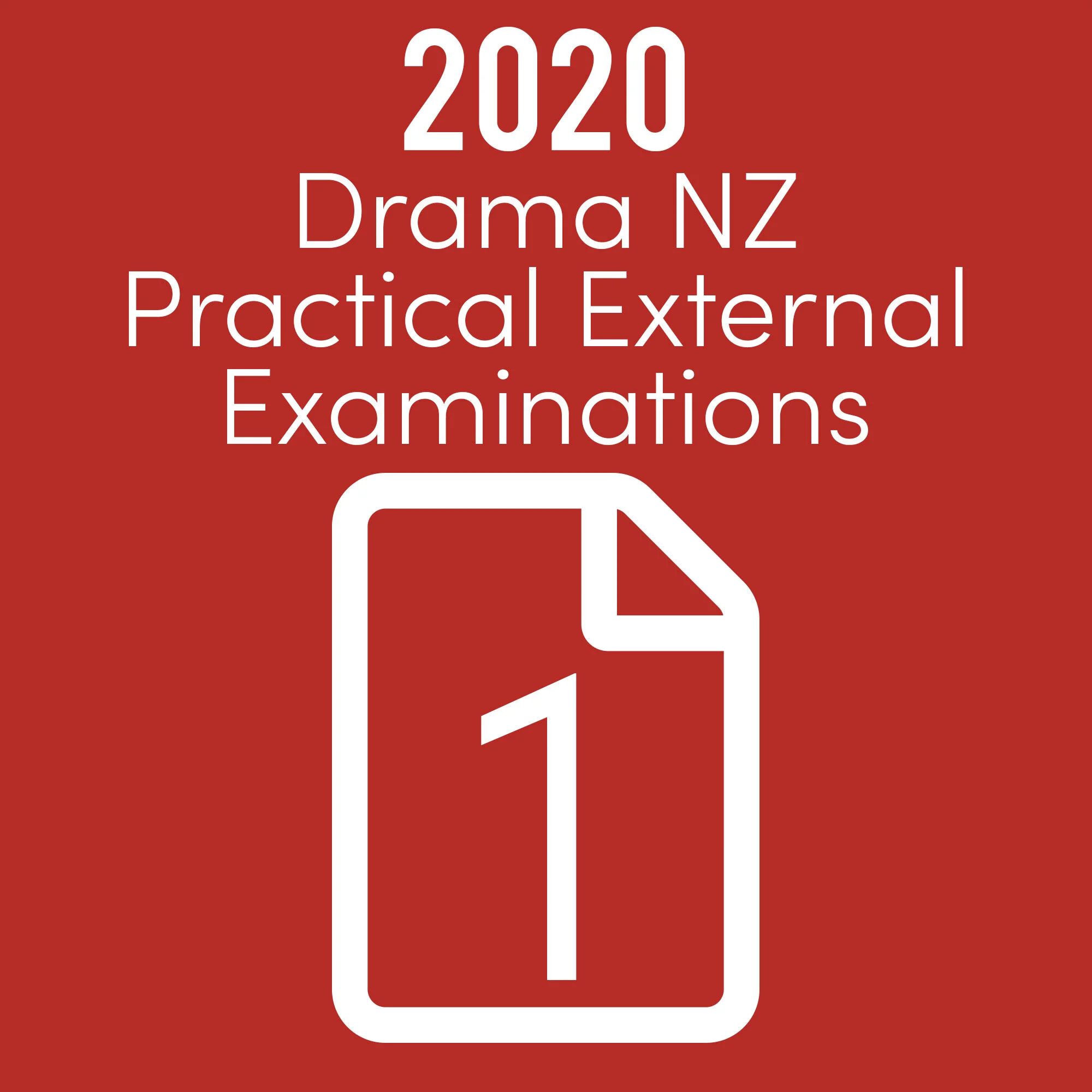 2020 Drama NZ External Practice Exam - Level 1
