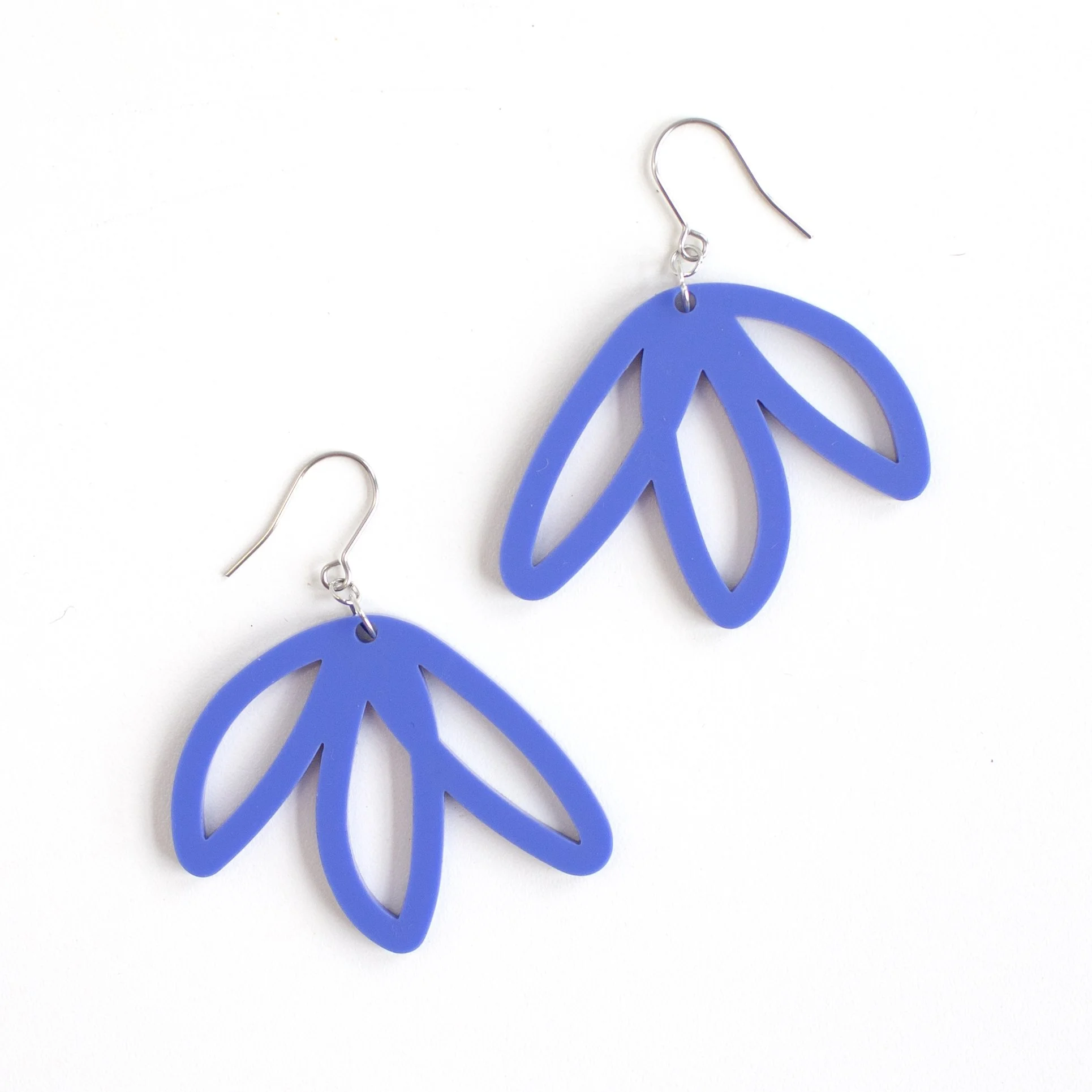 Scribble Earrings in Matte Dark Periwinkle