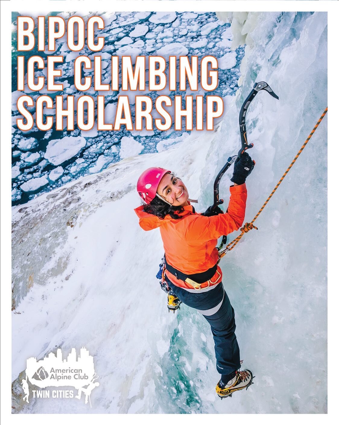 The application deadline for the BIPOC Ice Climbing Scholarship has been extended! Applications are now due on Friday, October 21st at 9 PM &mdash; link in our bio for more info and to apply! 

Every year, the American Alpine Club Twin Cities Chapter