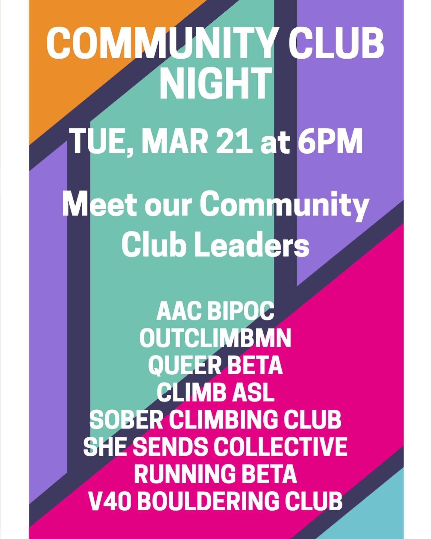 Find your community tonight at @minneapolisboulderingproject! We&rsquo;ll be representing our BIPOC climbing programming and scholarships, but there&rsquo;s also other amazing climbing groups to learn about and potentially join. On top of that - a fr