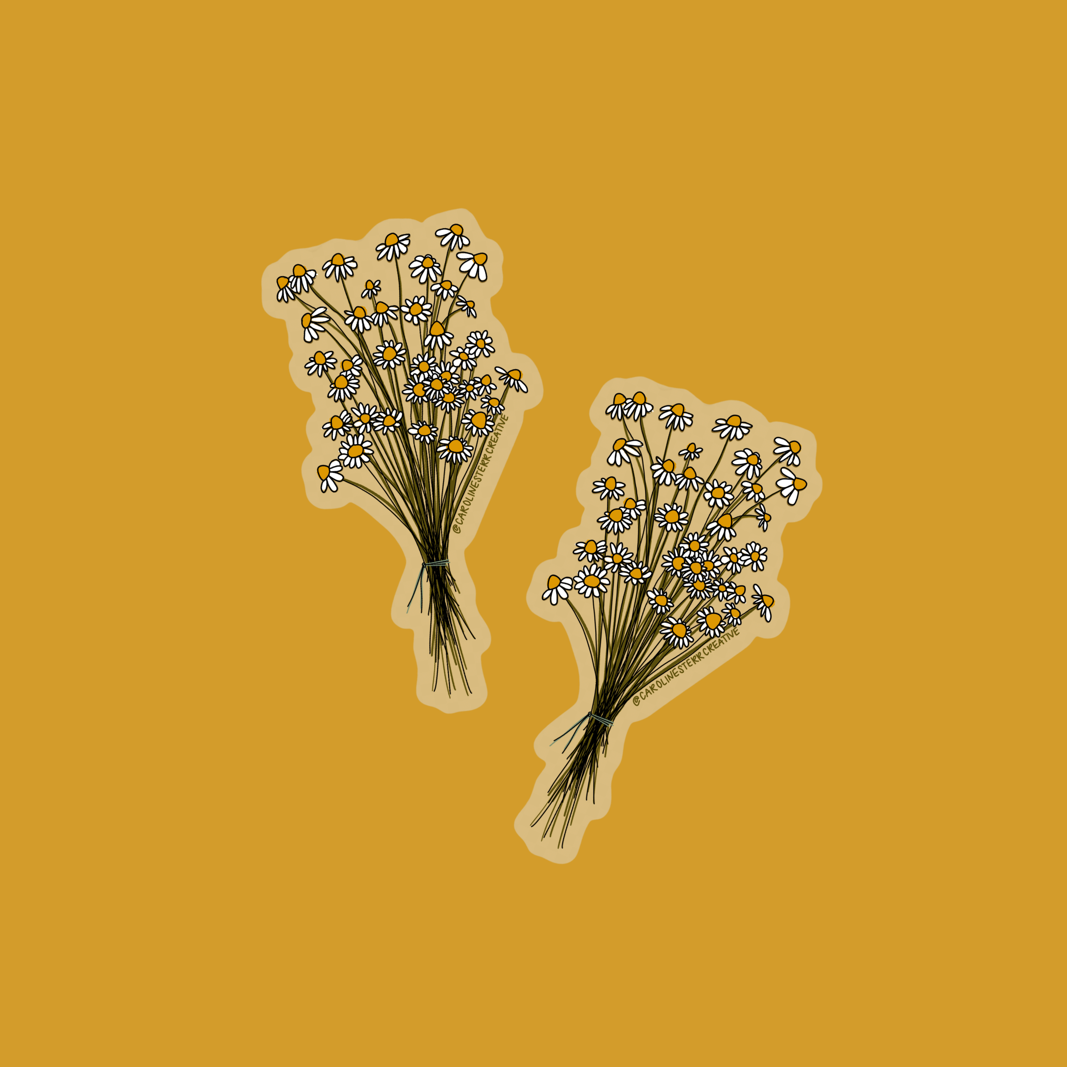Clear Chamomile Sticker