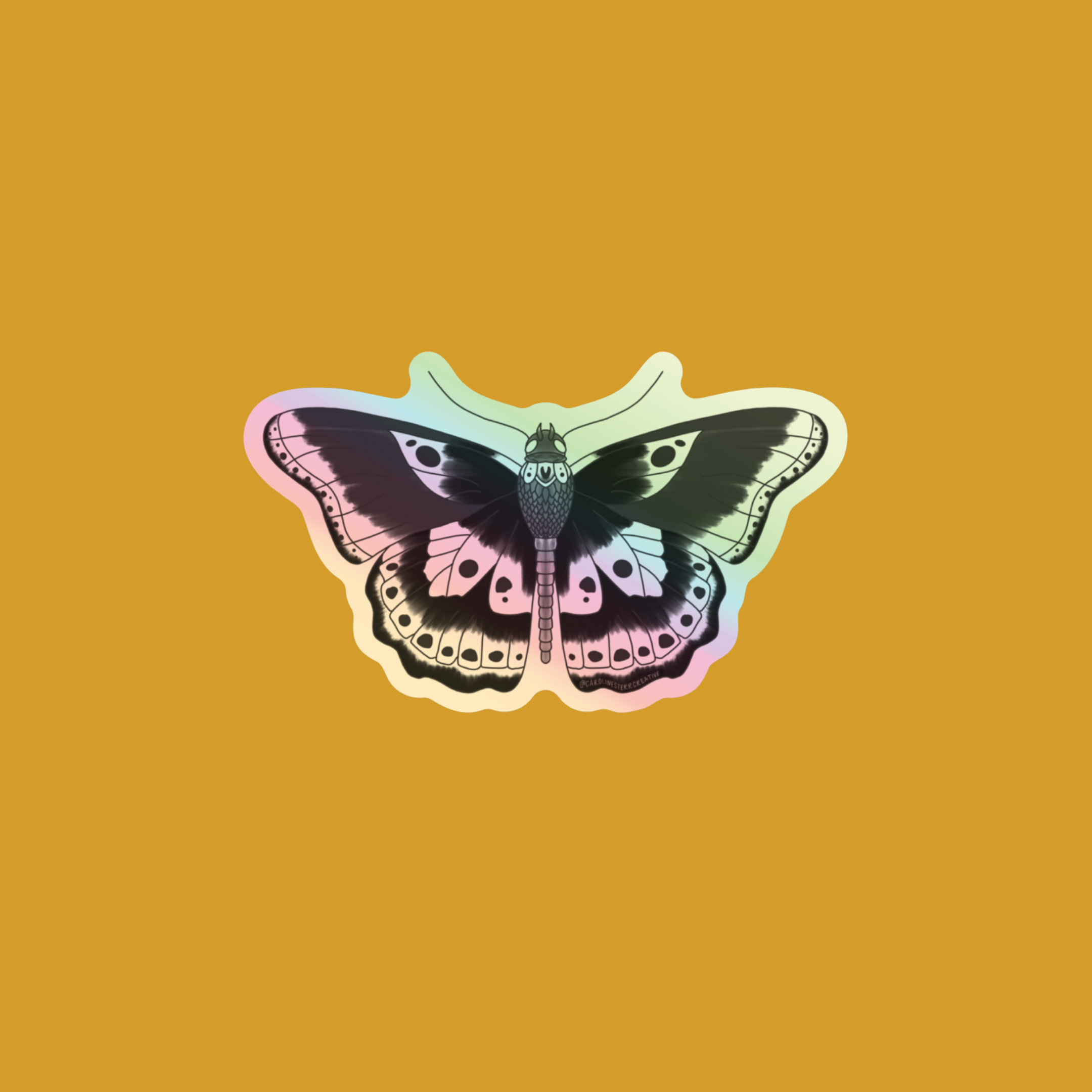 Holographic Moth Sticker