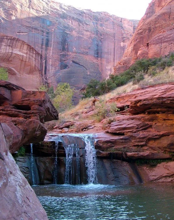 One of the many waterfalls in the lower reaches of the Gulch