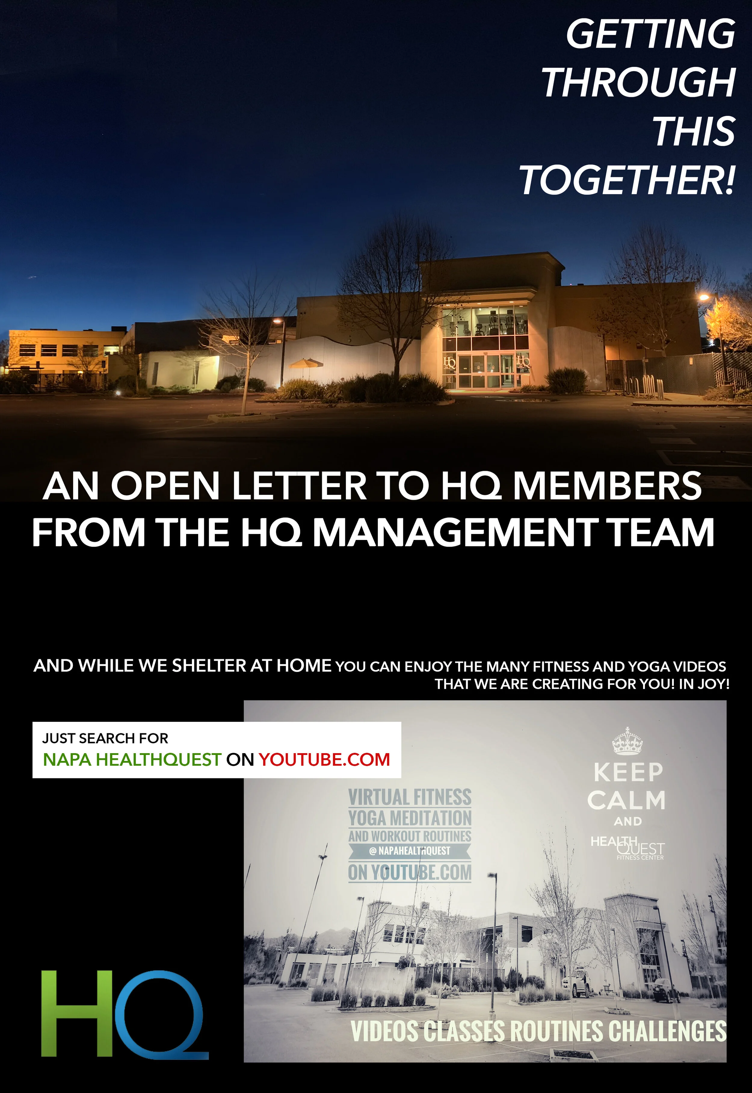 OPEN LETTER TO HQ MEMBERS