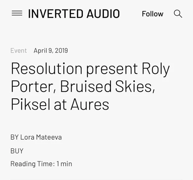 Inverted Audio has featured our upcoming Resolution x Amoenus event with Roly Porter, Bruised Skies and Piksel this Sunday.⁣
⁣
Tickets running low, get yours whilst still available, link in bio.⁣
.⁣
.⁣
.⁣
.⁣
.⁣
.⁣
.⁣
.⁣
.⁣
.⁣
.⁣
.⁣
.⁣
.⁣
.⁣
.⁣
.⁣
.⁣
