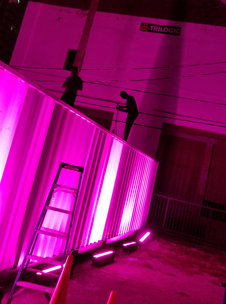  Guys Working/(~hot) pink Satellite, Miami 