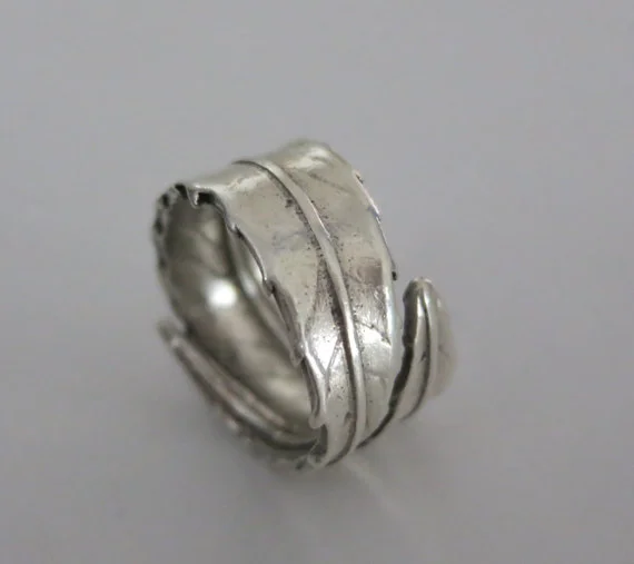 Top of the Trees oxidized sterling silver ring by Serena Van Rensselear