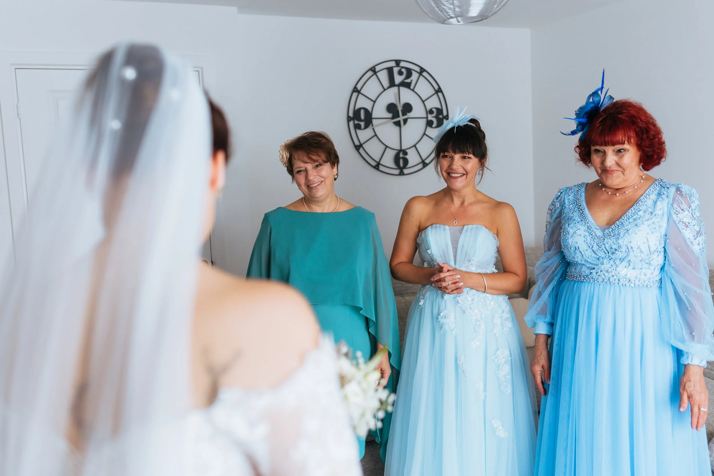 First Look Bride Bridal Party Sussex Real Wedding Affordable Weddings Luxury Photography