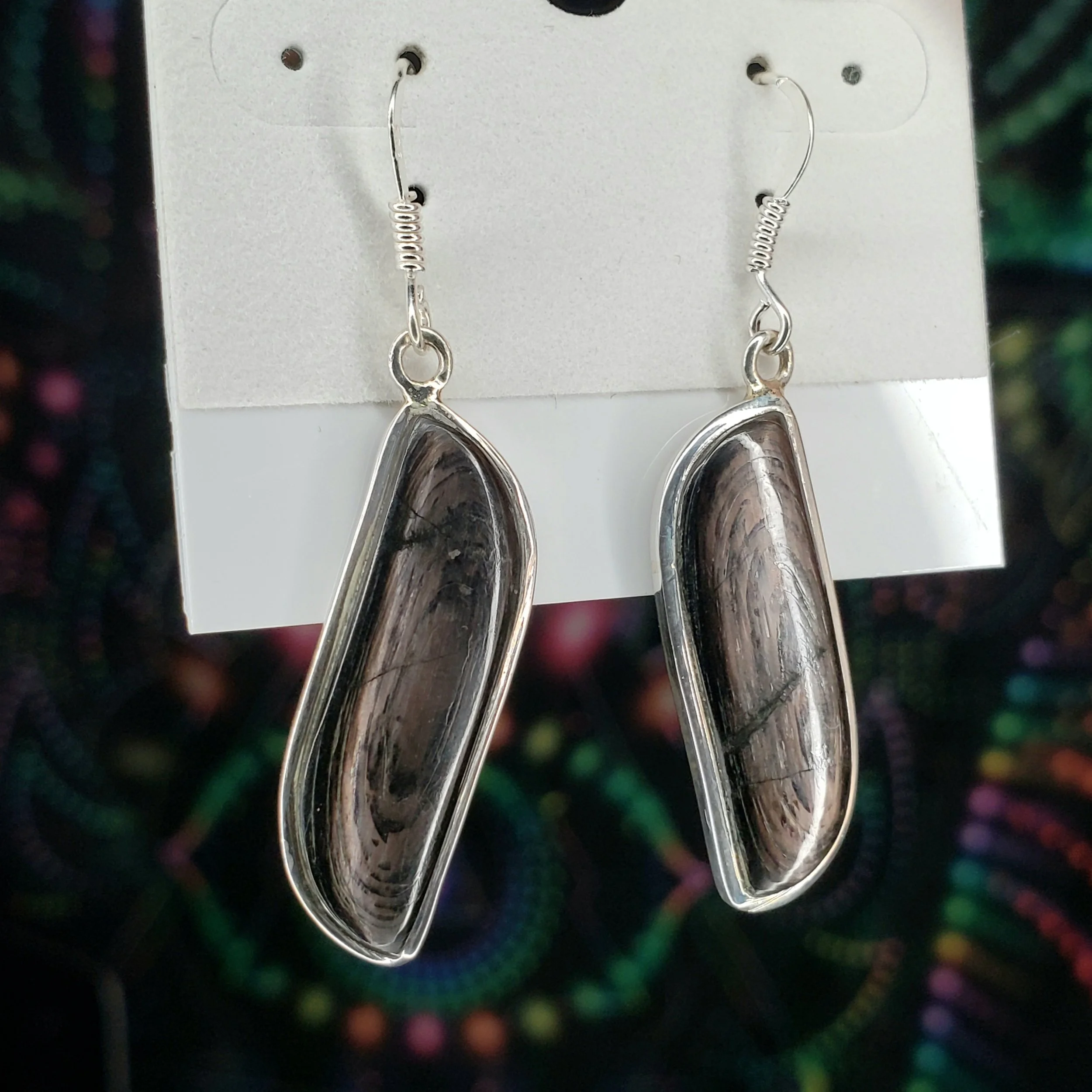 Hypersthene Sterling Silver Earrings - Crystal Healing Jewelry