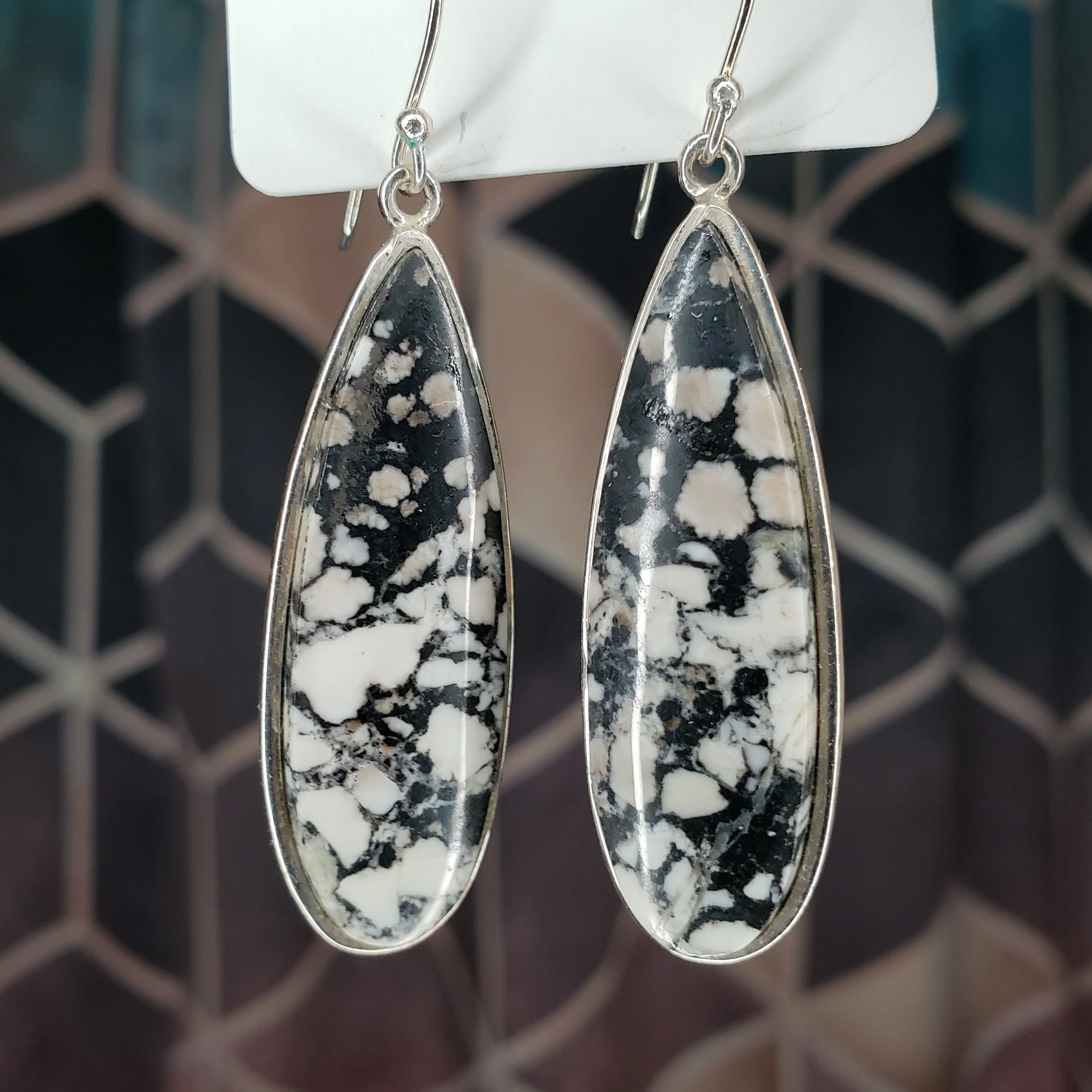 Agate & Jasper Sterling Silver Earrings - Crystal Healing Jewelry