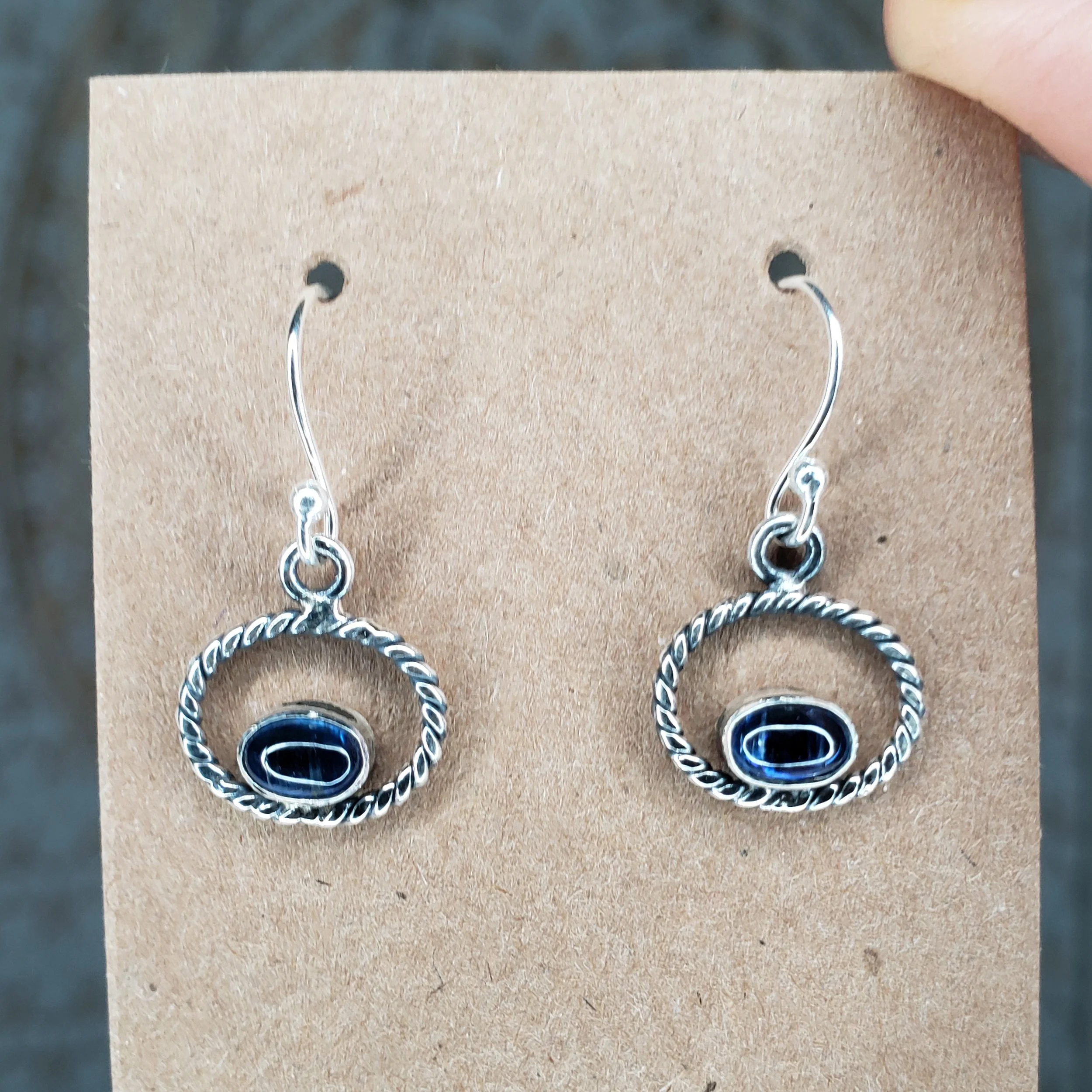 Blue Kyanite Sterling Silver Earrings - Crystal Healing Jewelry