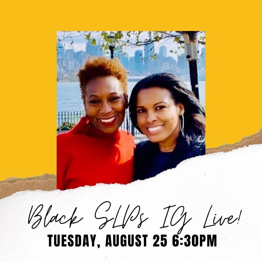 Black SLPs IG Live!