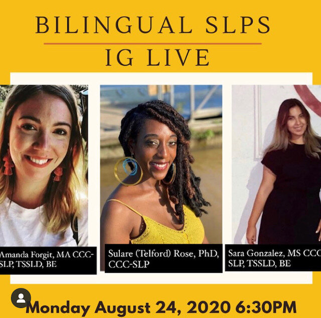 Bilingual SLPs IG Live!