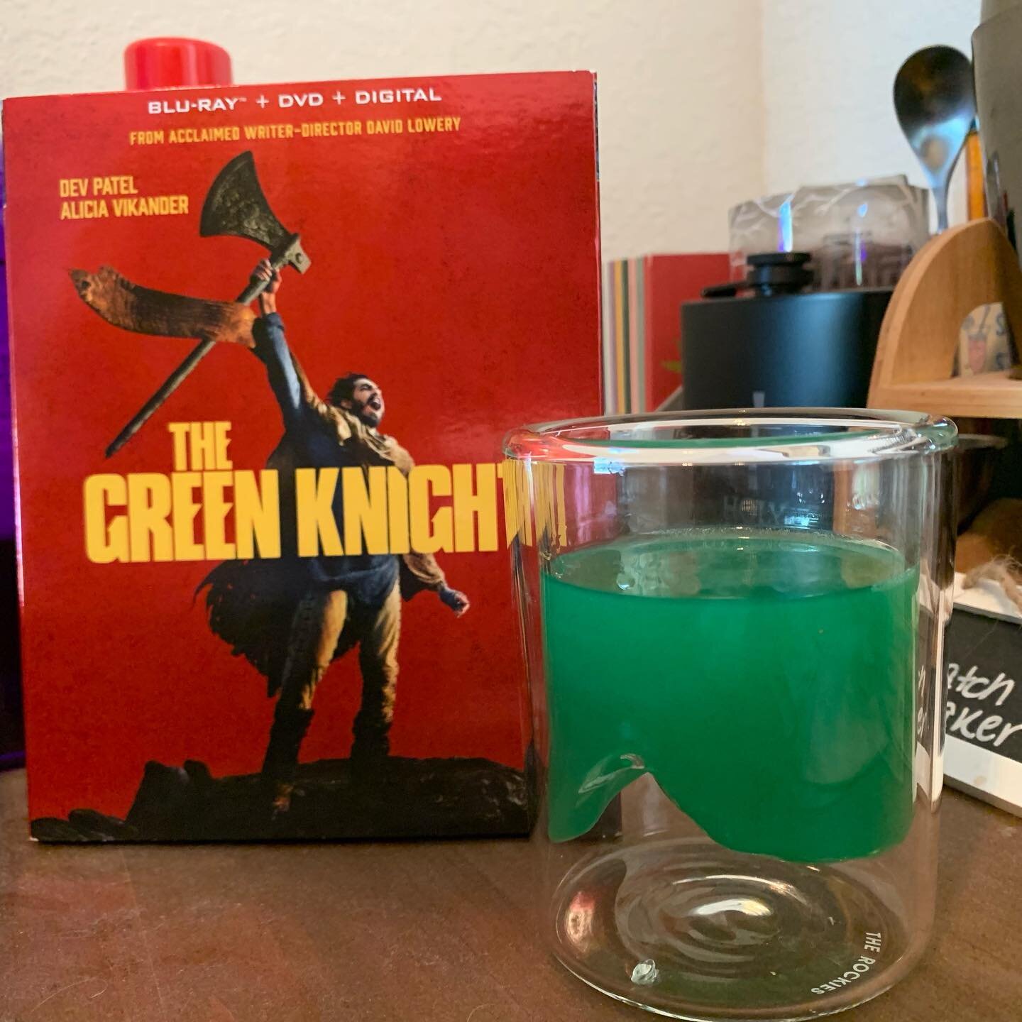 The Green Knight and an Excalibur

&bull;2oz vanilla rum
&bull;1.5oz absinthe
&bull;.5oz elderflower liquer
