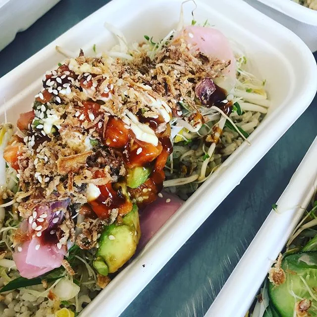 Salad bowl today - salmon & avocado poke bowl with out very own @regalsalmonnz . Brown rice pickled ginger cucumber mung beans sprouts kewpie mayo & bulldog sauce 💥
•
•
•
#jaksisland #jaksislandcatering #salad #nelsonshines #cheflife #love #saladbowl #poke #nelsonnz #salmon #japanesefood #summereating