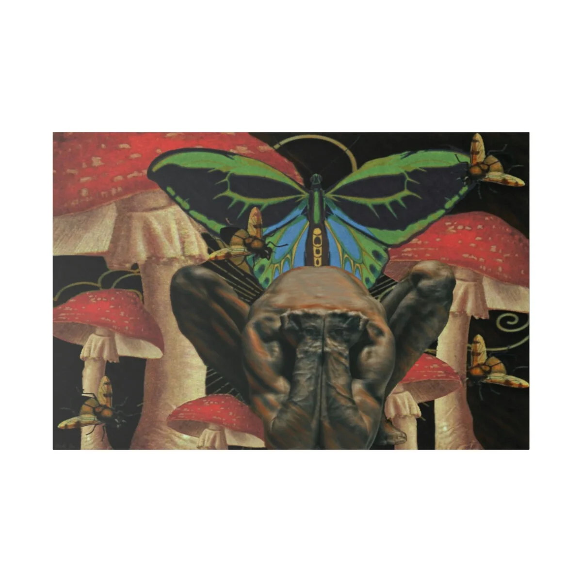 "Eat the Acid" Stretched Matte Canvas, 48''x32''x.75''