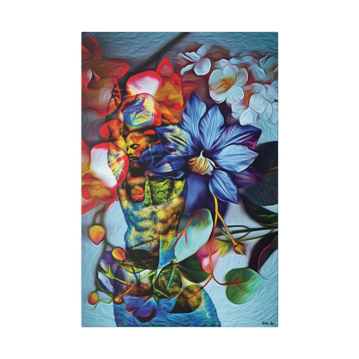 Floral Dreaming, Stretched Matte Canvas, 12''x18''x 0.75"