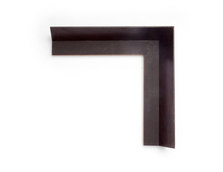 Flat Black Platform This float frame is only 1/8-inch at the top, and slants inward toward the bottom of the platform, and is finished in a flat black lacquer. Float frames are designed to show the entire canvas, allowing "float space" between the frame and edge of the painting. RT 652W-Y