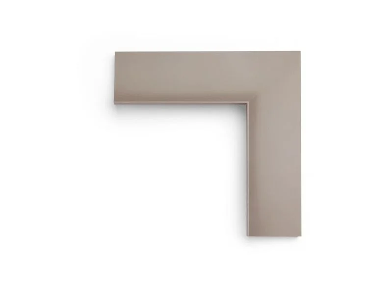 Granite Grey Scoop This 3 inch frame is painted in a "Granite Grey" gray finish, with a reverse scoop leading to a high inner arch. Painted wood finishes are perfect for photography or a contemporary touch.