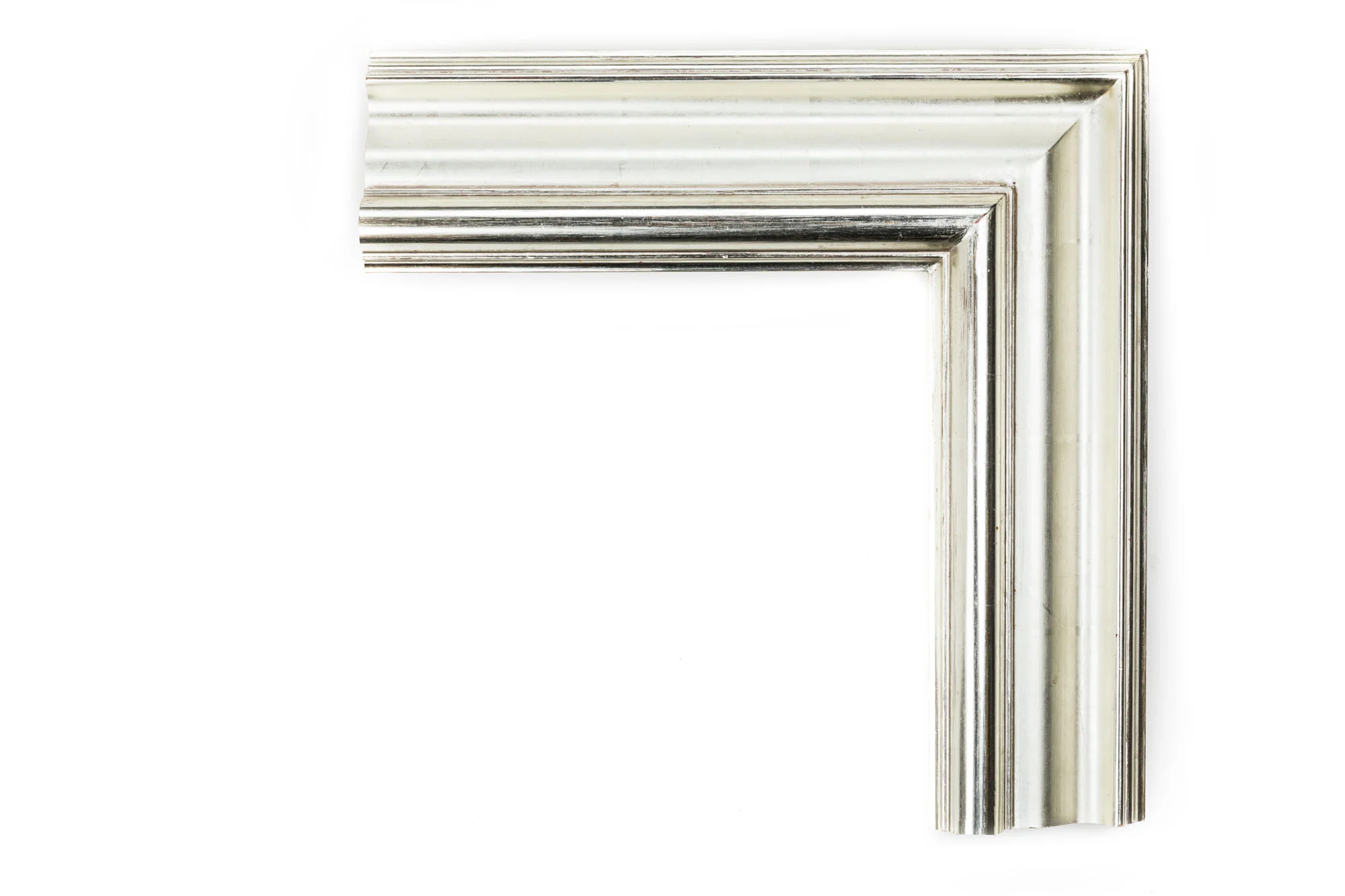12kt White Gold Spanish 3 1/2" 12kt White Gold, Black Clay, Spanish uncarved profile