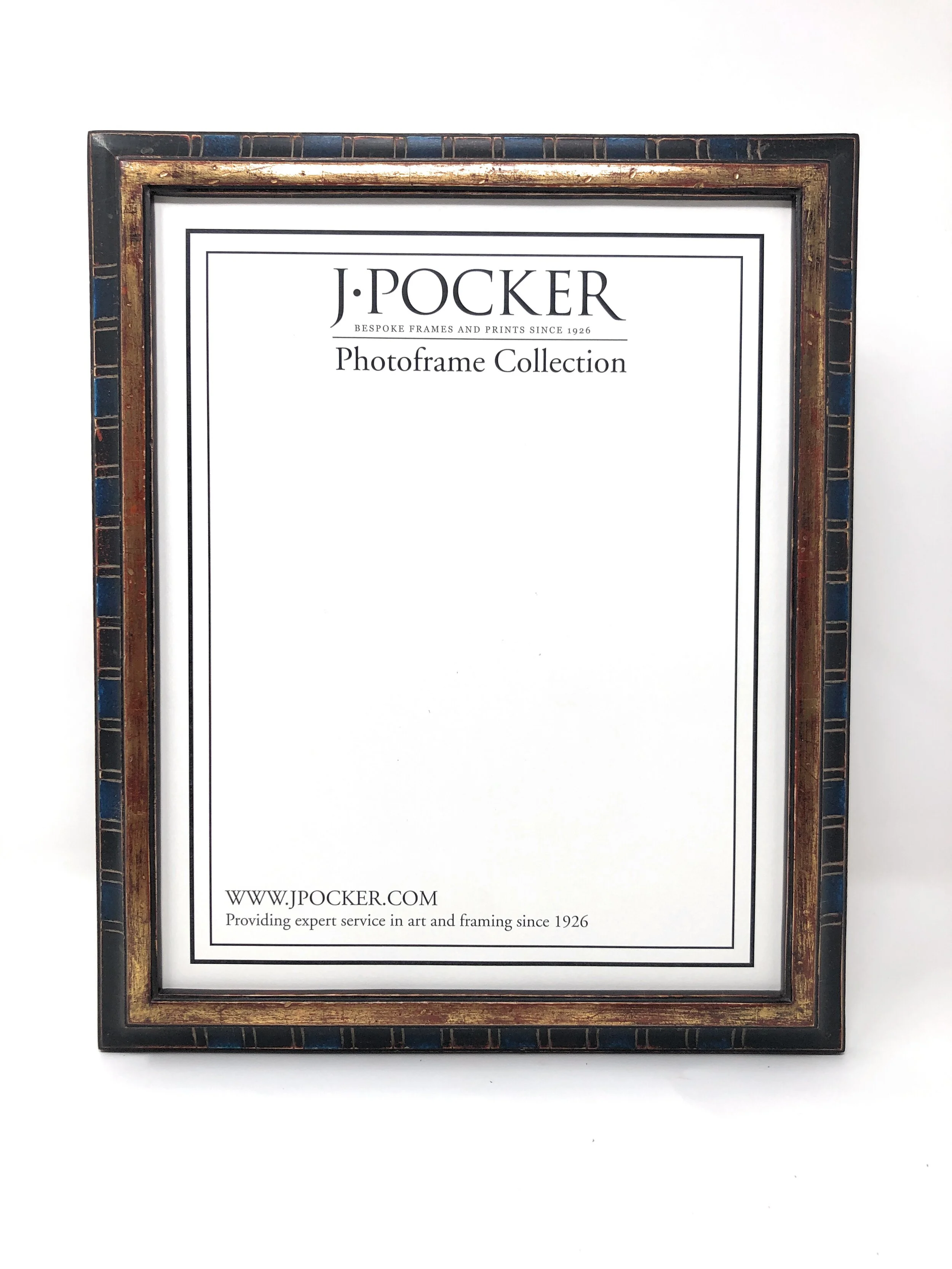 Yellow Gold Blue-Red Clay Scoop Picture Frame