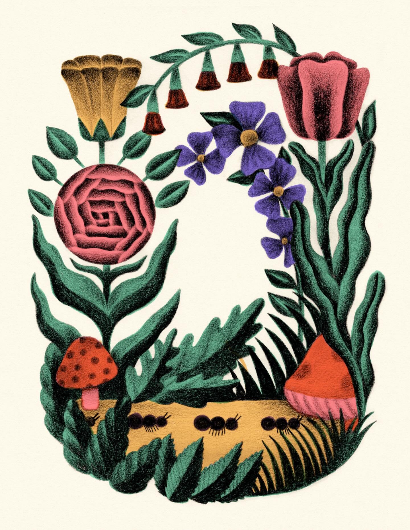 🌷🌷🐜🐜🐜🌷🌷