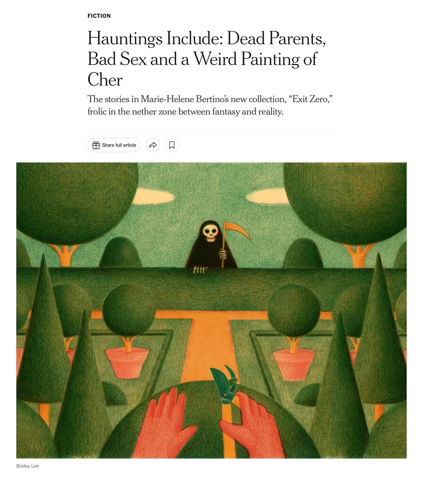 Illustration for @nytimes @nytbooks for a review by @mollybethyoung of @marie.helenebertino &lsquo;s new Book, &ldquo;Exit Zero&rdquo;
Many thanks to @matt.dorfman for the opportunity and art direction ✨

#nytbookreview #nytbooks #editorialillustrati