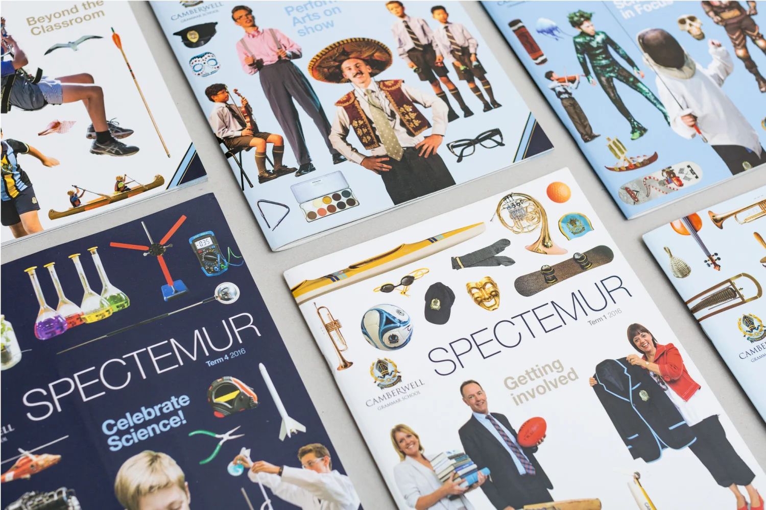 school magazine publication design