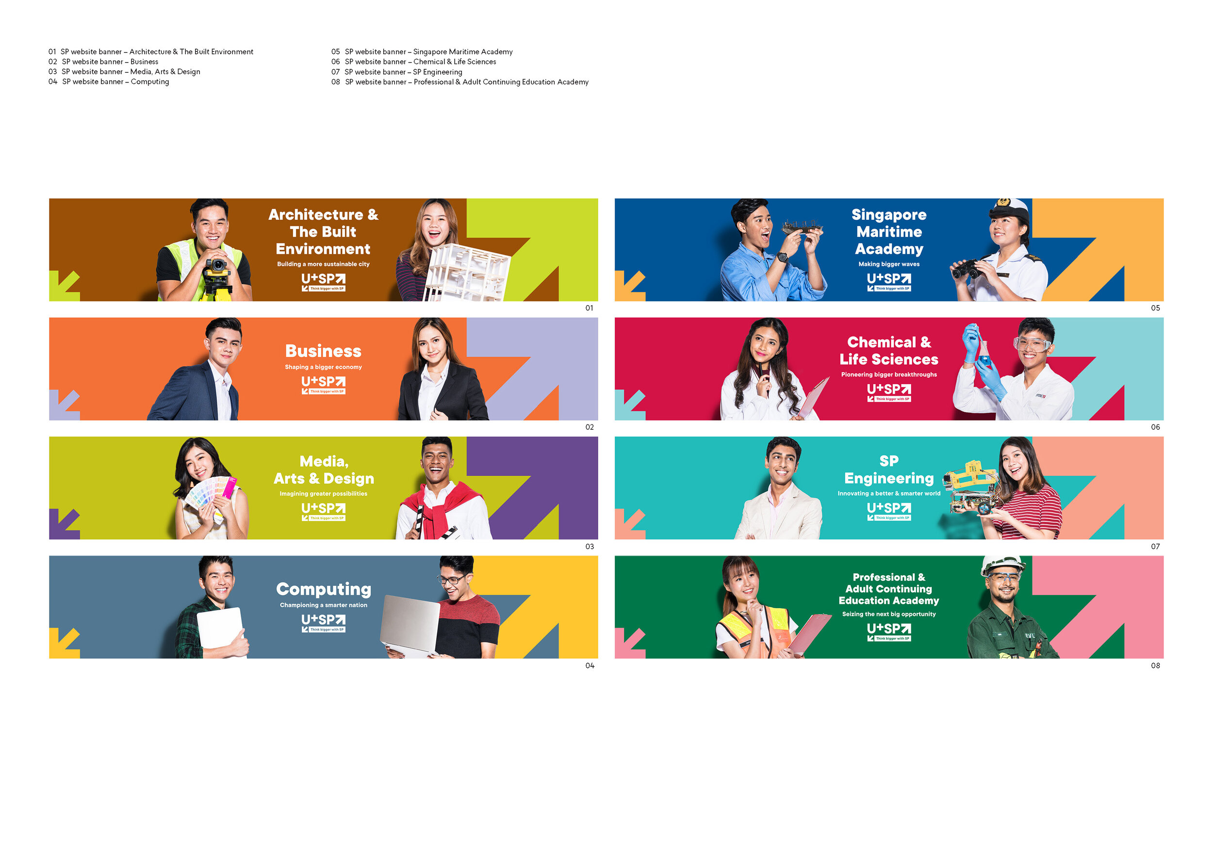 Individual school web banners