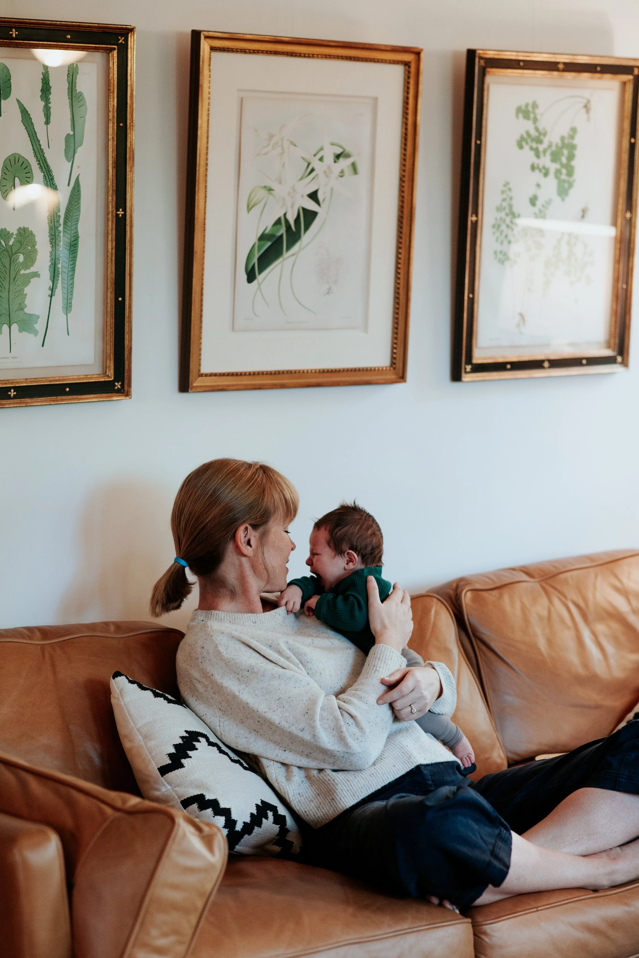 seattle newborn photographer - in home lifestyle