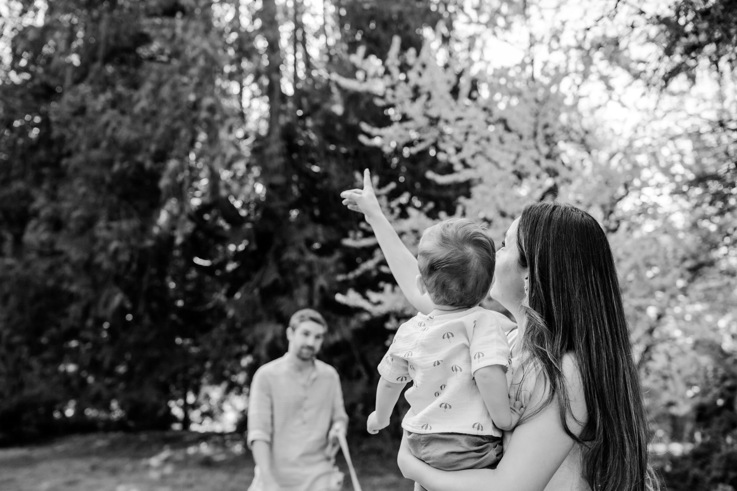 black and white photography - cherry blossom mini session seattle