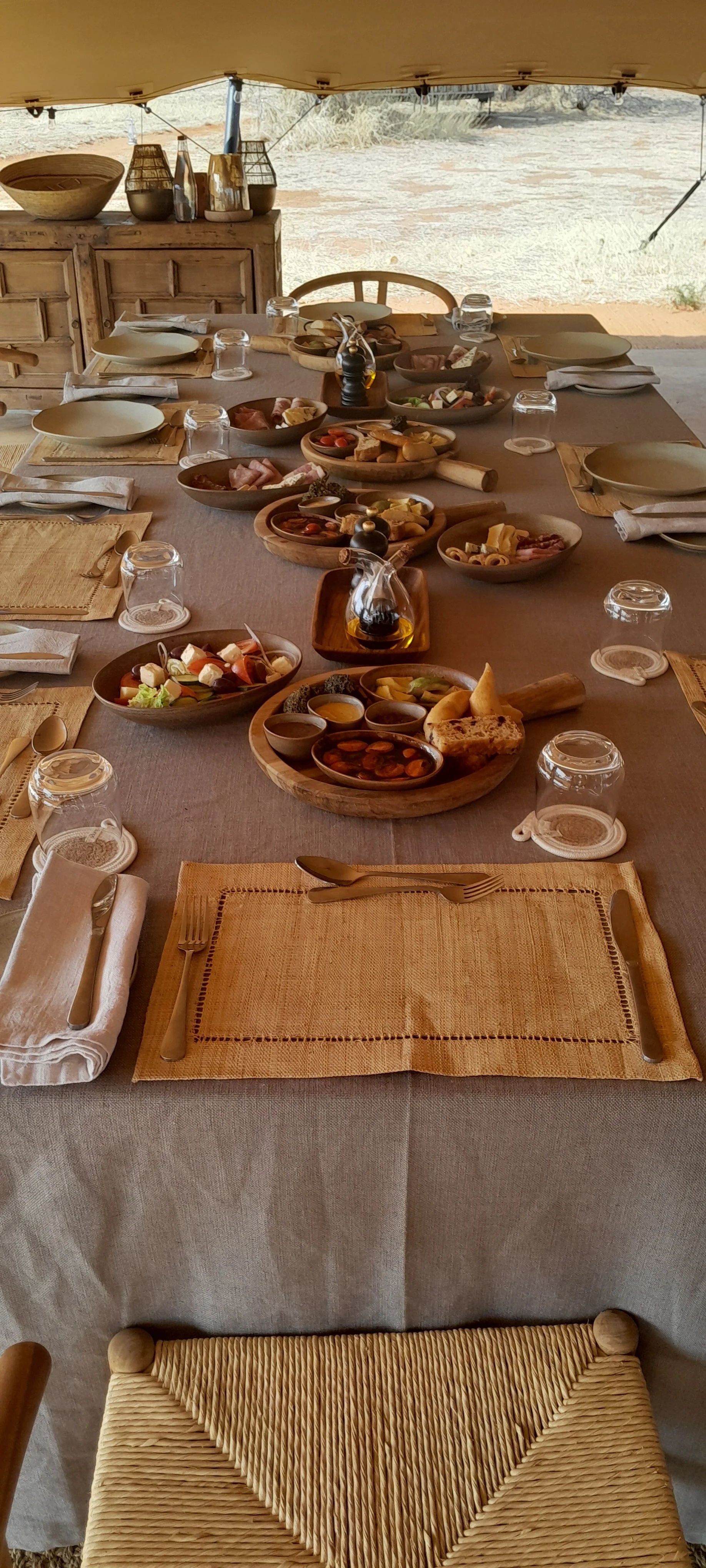 Light lunch at Onguma Trails Camp