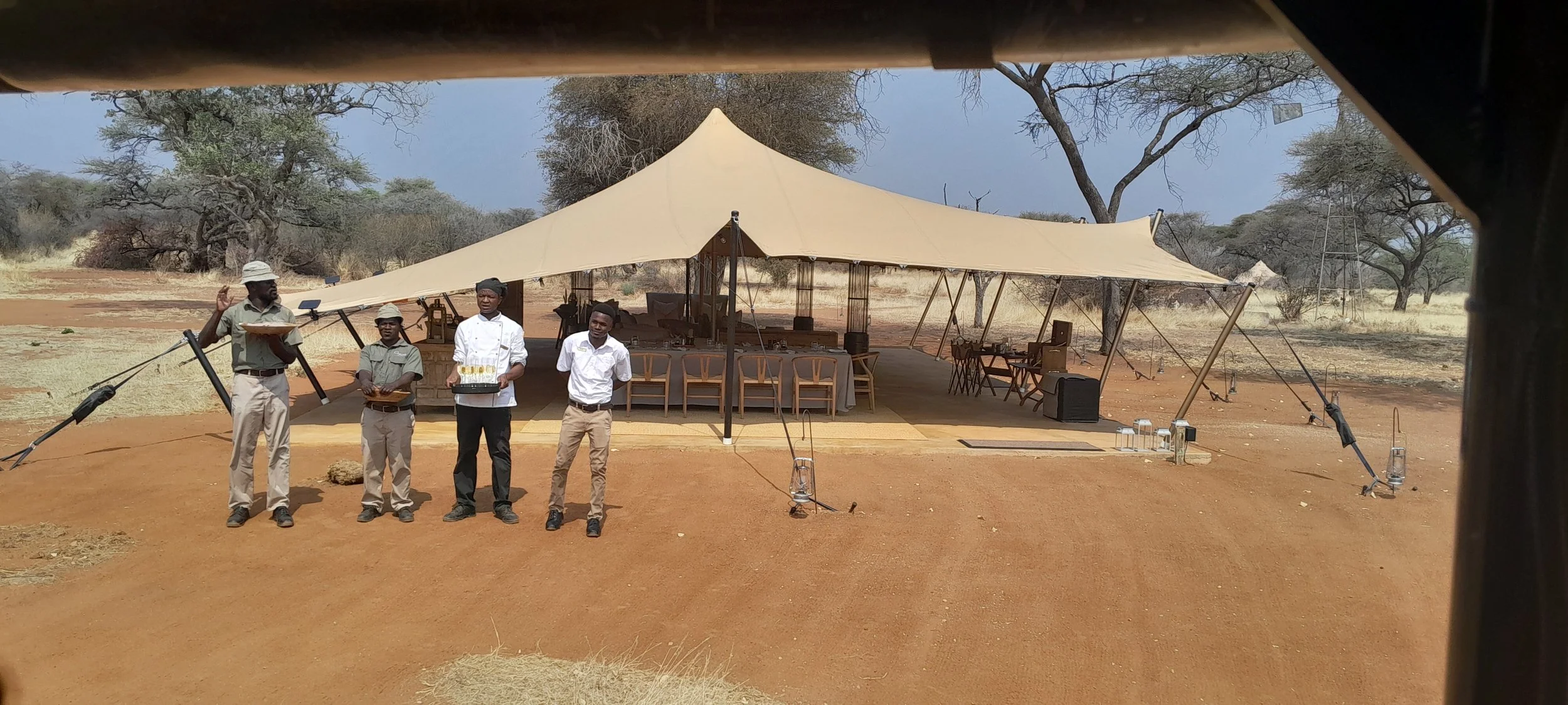 Our welcome to Onguma Trails Camp
