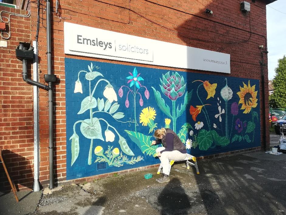 Edible Flower Mural - Garforth