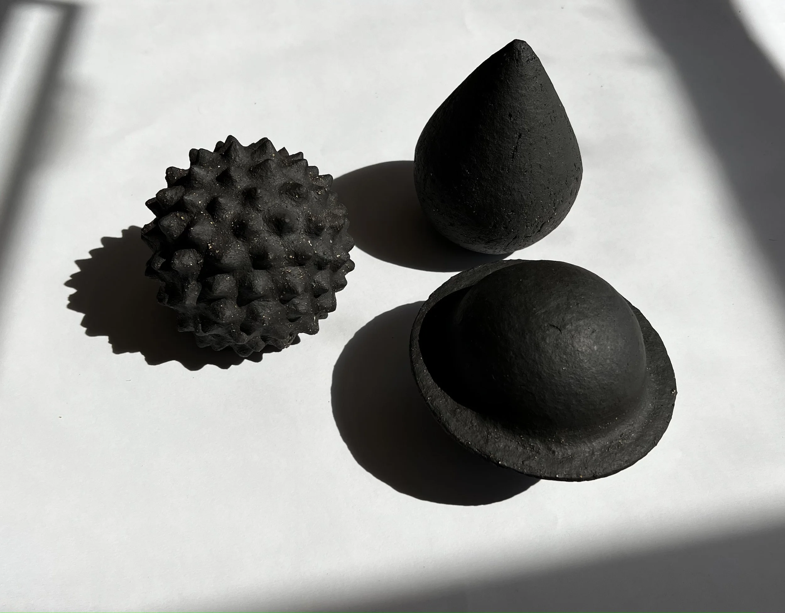 A Trio Of Forms - Black Clay