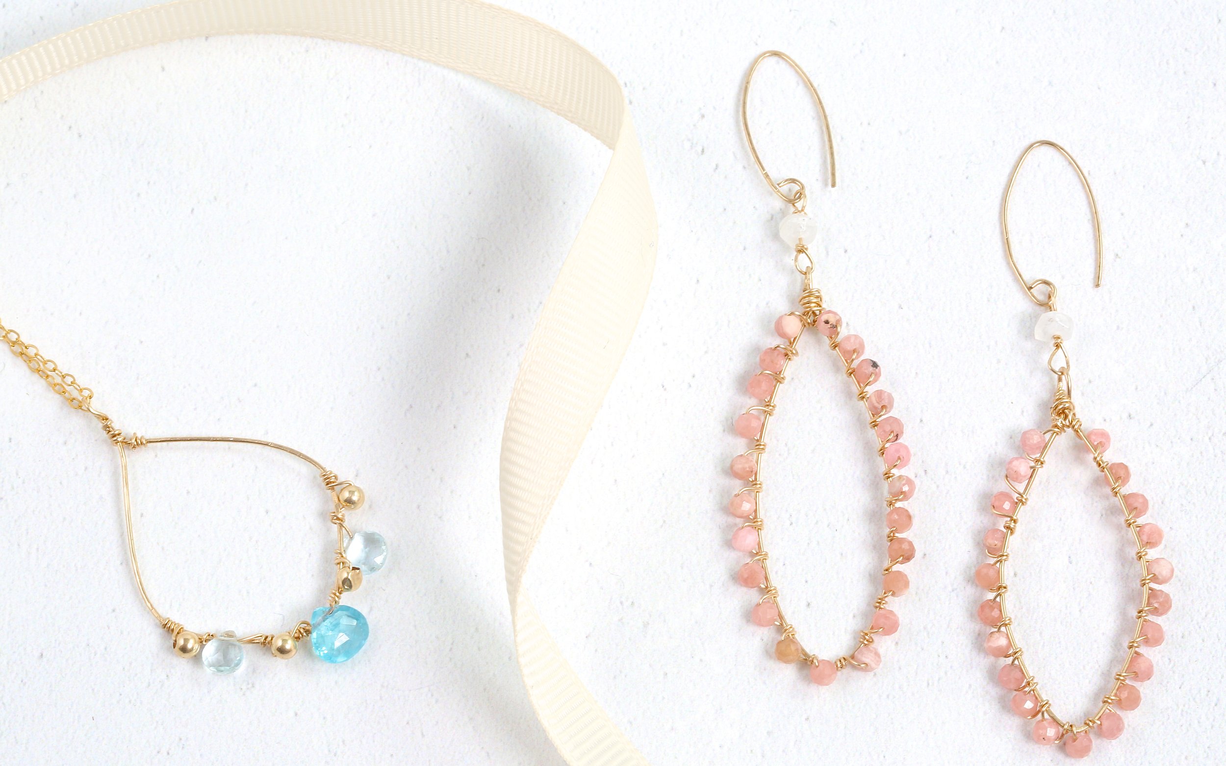Gemstone Wire Wrapped Hoops: Jewellery Making Tutorial