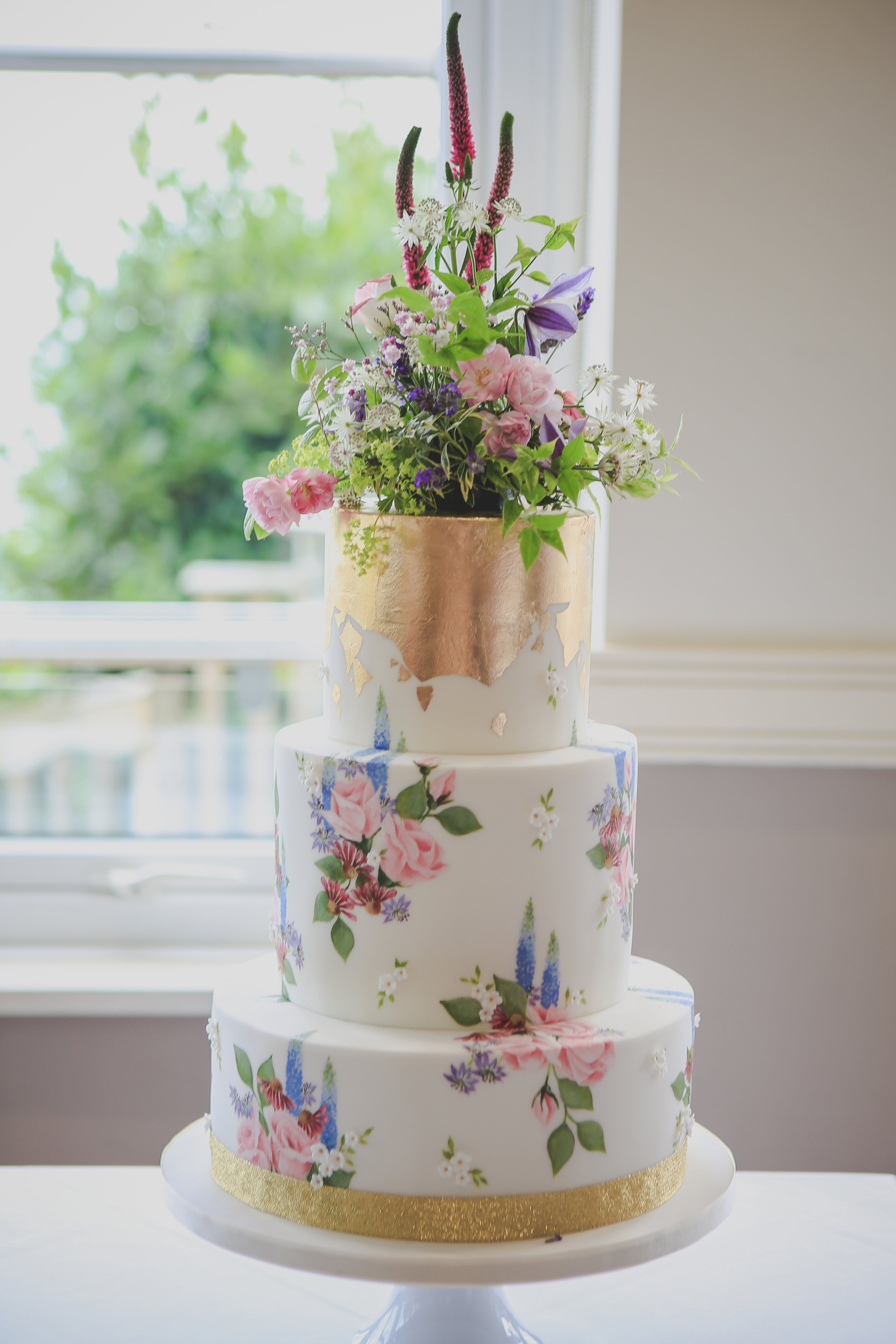 The 50 Most Beautiful Wedding Cakes  Painted wedding cake