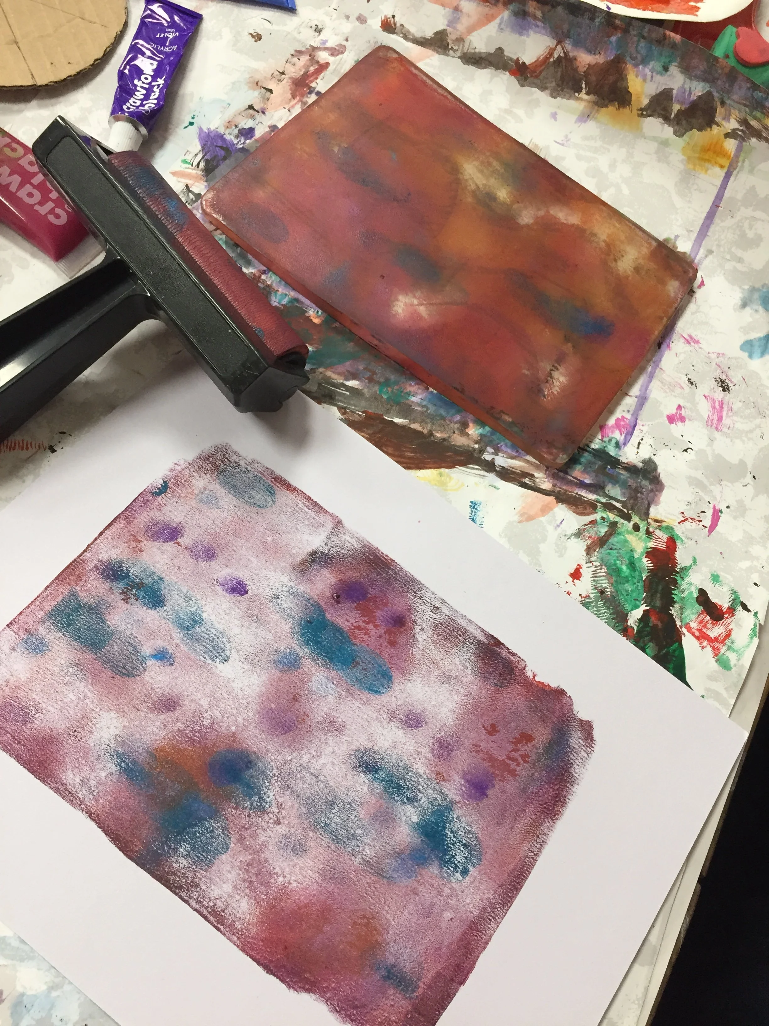 gelli plate prints.JPG
