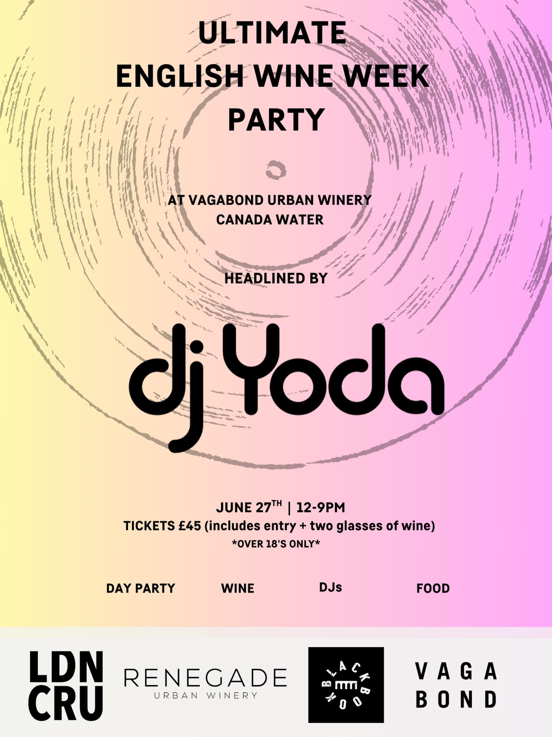 To say we&rsquo;re pretty pumped for this is an understatement. Blackbook is joining the ultimate English Wine Week closing party @vagabondurbanwinery featuring the London Urban Winery collective and pouring some of our finest wines to the sounds of 