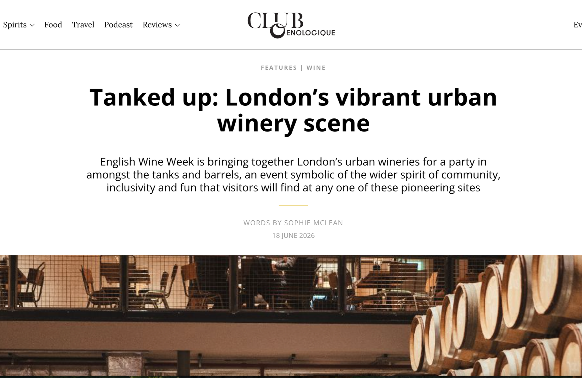 As featured in: Club Oenologique