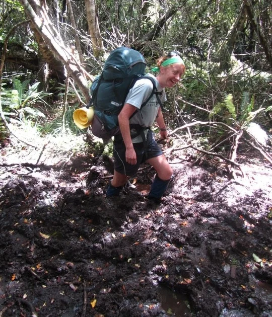 Stewart Island is notorious for it's mud, which can make the going much tougher.