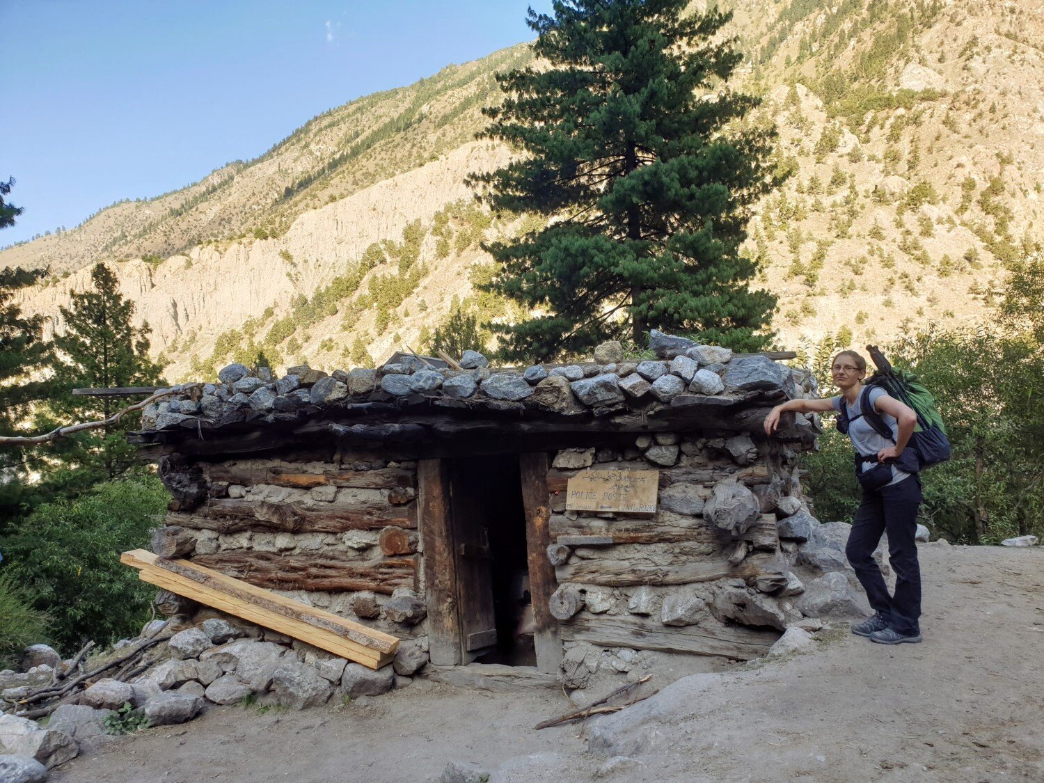The cool little hut that serves at the police checkpoint.