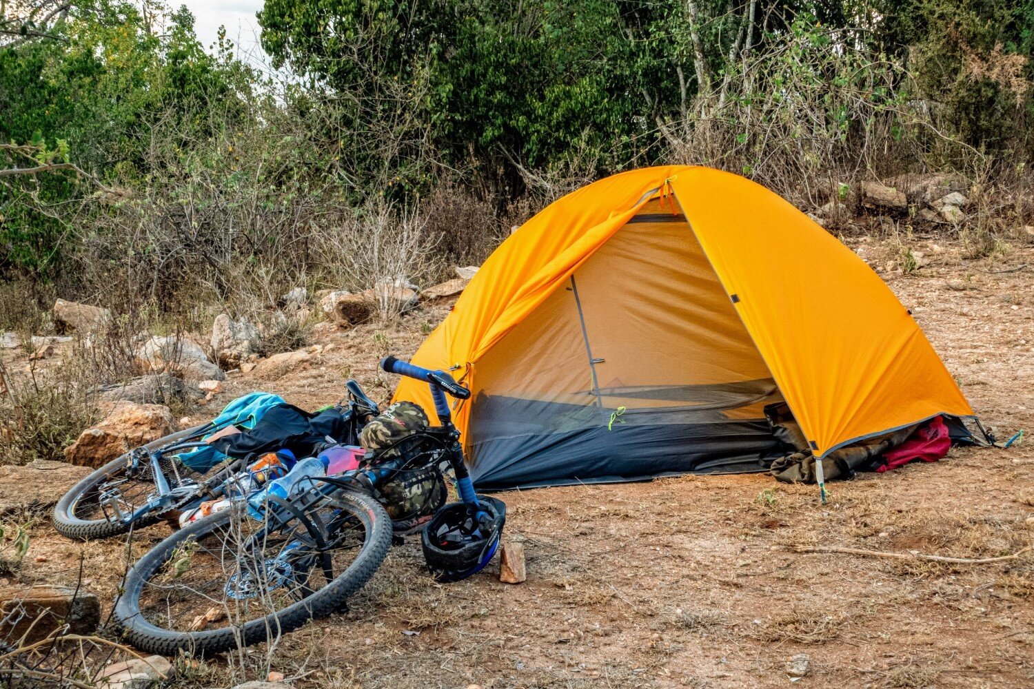 tent for bicycle tour