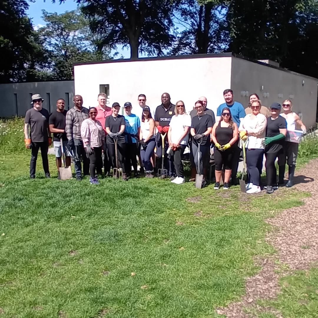 We had this wonderful gang from @hilldickinsonllp back in the garden this week. You couldn't wish for a more friendly and hardworking group of people. As usual they got totally stuck in despite the intensely hot weather. We had plenty of breaks and a